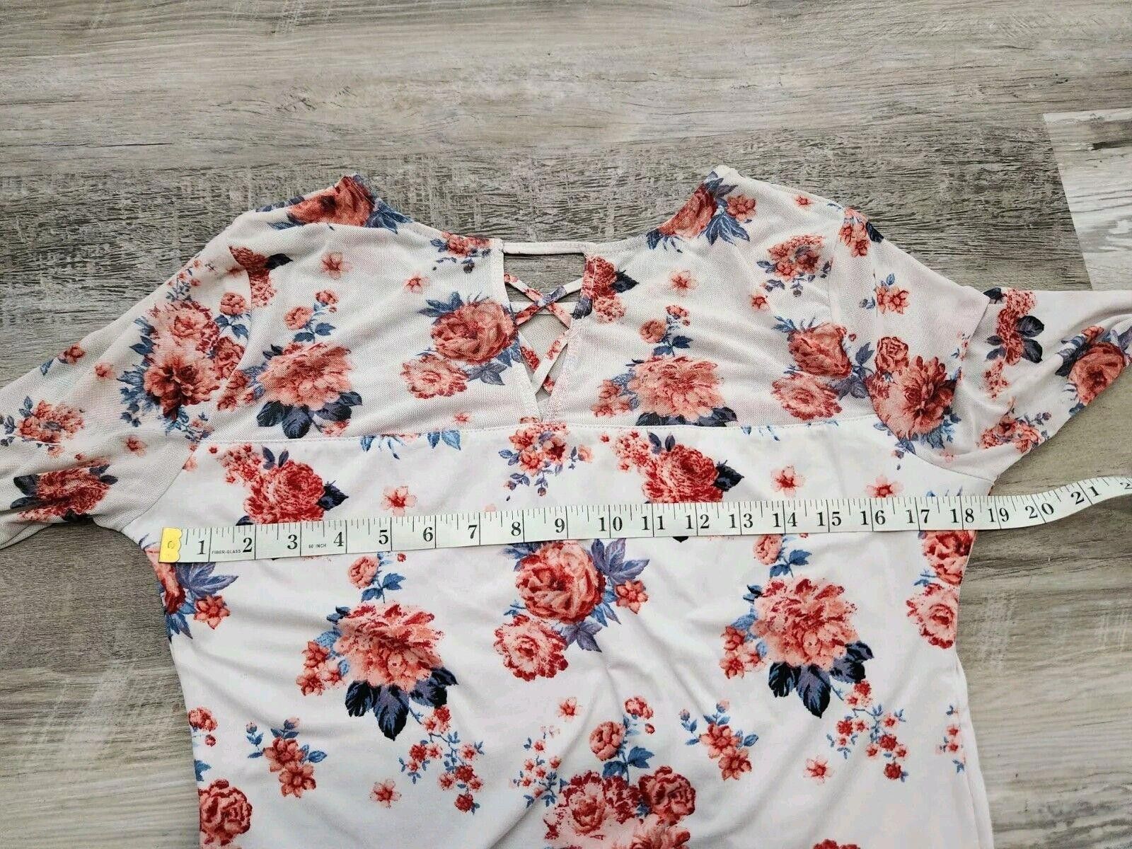 Designer Y2k Top Medium White Floral Sheer See Through Mesh Size M / US 6-8 / IT 42-44 - 4 Thumbnail