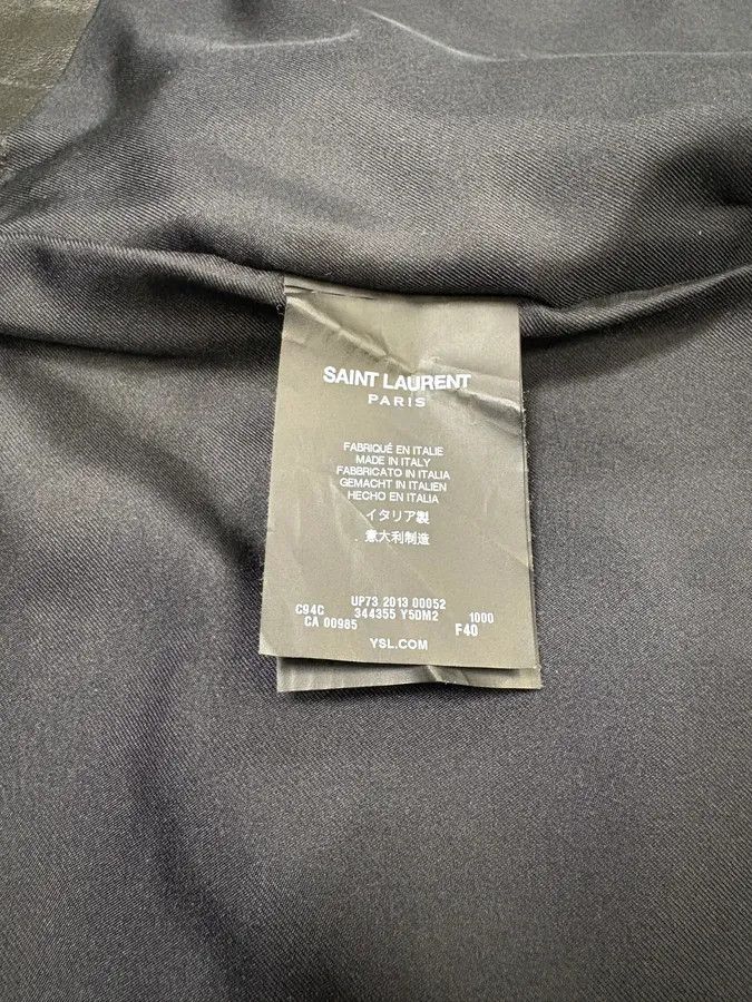 Saint Laurent Paris × Vintage SS2013 Saint Laurent Black Zip Rock Leather Skirt Size 27" / US 4 / IT 40 - 8 Thumbnail