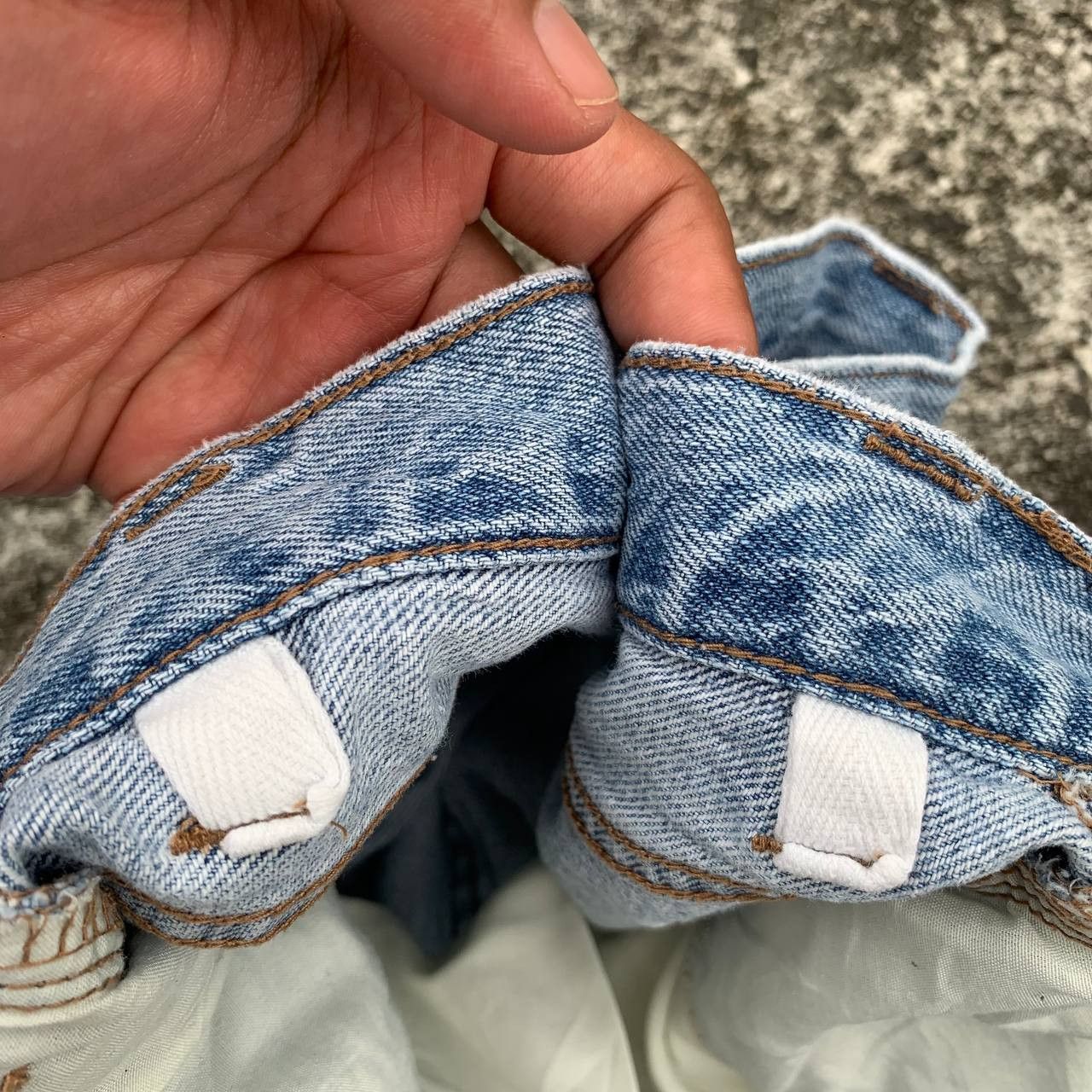 GU Women GU Baggy Jeans Light Blue Wash Denim Streetwear Size 31" - 9 Thumbnail
