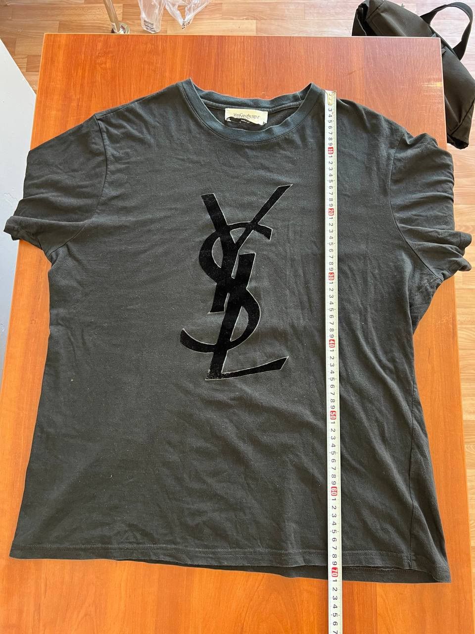 Yves Saint Laurent VERY RARE! YVES SAINT LAURENT RIVE GAUCHE VELOR LOGO T SHIRT Size US XL / EU 56 / 4 - 20 Thumbnail