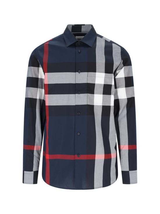 Burberry BURBERRY Men Long Tops 8073216 A1960 Blue Size US L / EU 52-54 / 3 - 1 Thumbnail