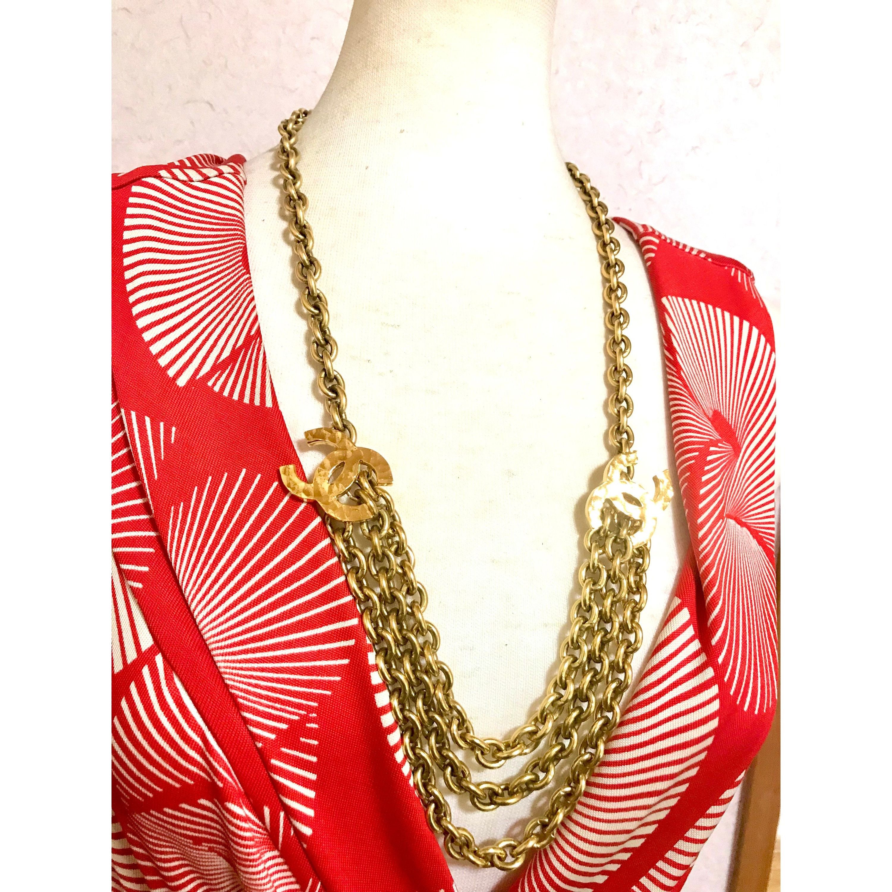 Chanel Vintage CHANEL gold chain belt with triple layer chains Size ONE SIZE - 6 Thumbnail