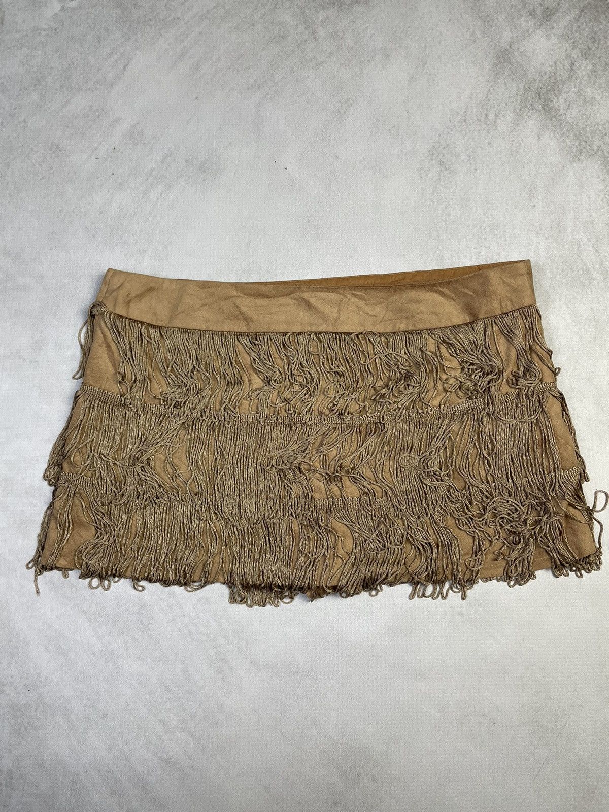 Hysteric Glamour Y2k Layla Rose Sukapan Fringe Faux Suede Skort Size 26" / US 2 / IT 38 - 7 Thumbnail