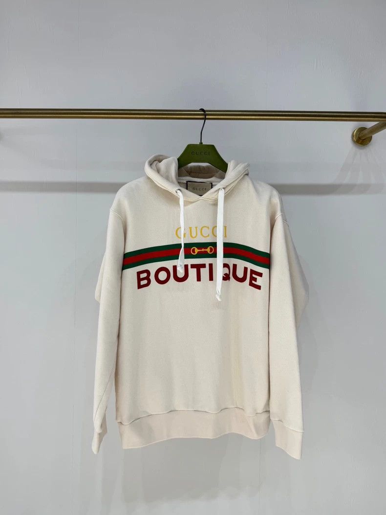 Gucci gucci logo hoodie in cream color-dmc Size US XS / EU 42 / 0 - 1 Thumbnail