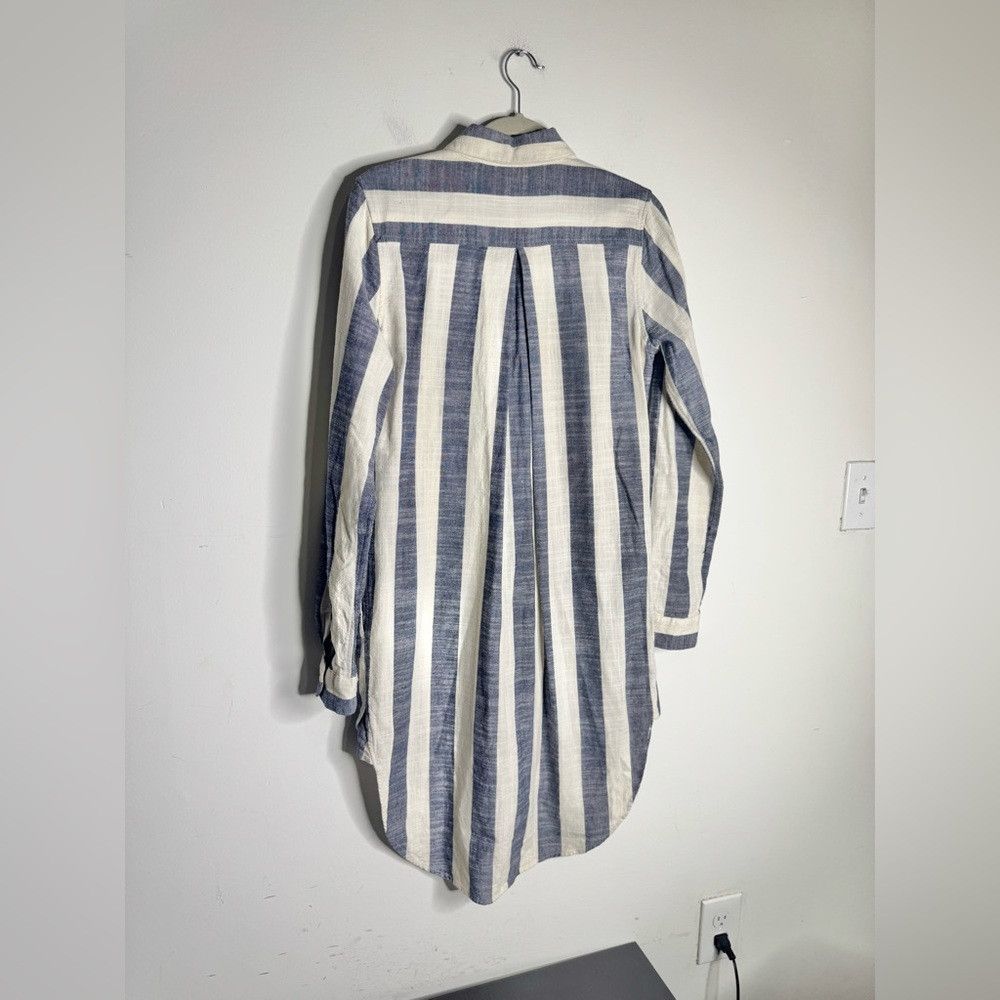 Trovata Birds of Paradis by Trovata Blue & White Striped Linen Blen Size S / US 4 / IT 40 - 3 Thumbnail