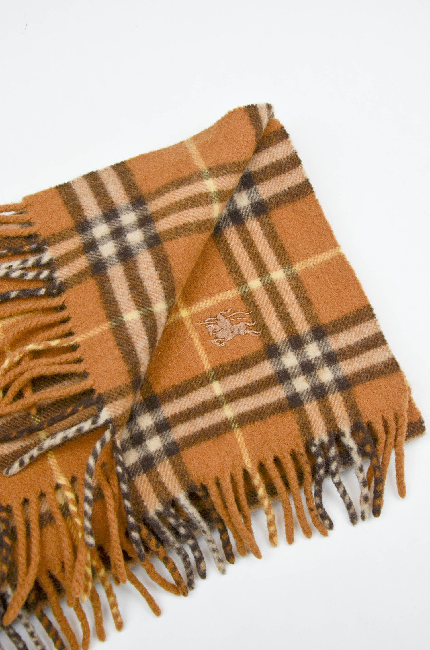 Burberry Burberry London Nova Check Lambswool Scarf – Camel Size ONE SIZE - 4 Thumbnail