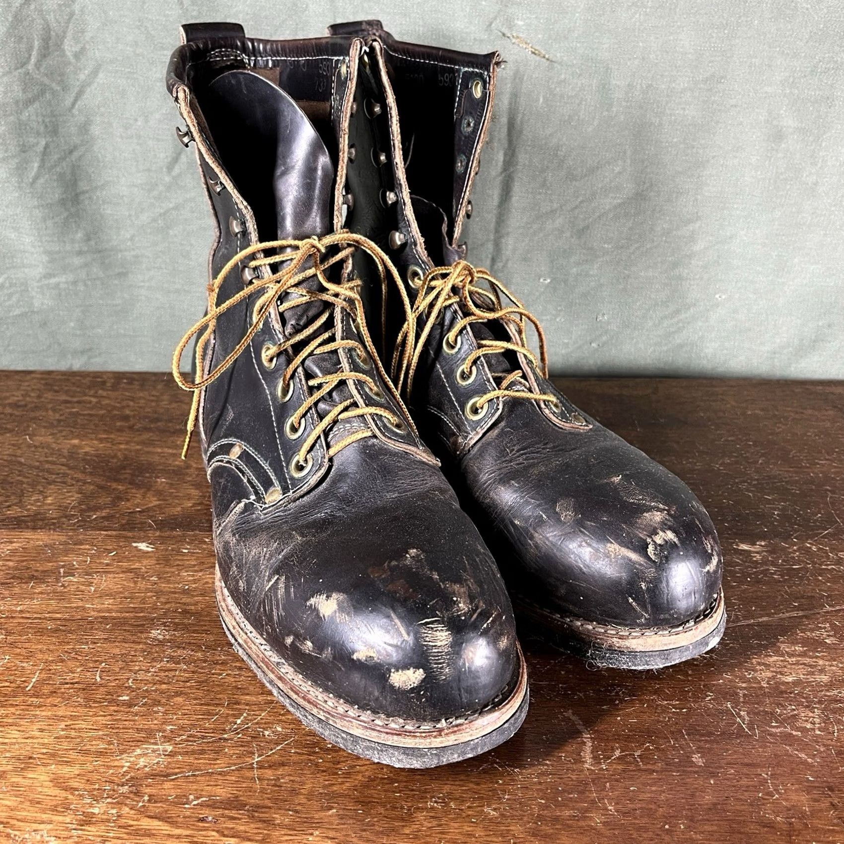 Vintage Vintage Leather Logger Steel Toe Work Boots Mens Size 13 Brown Neoprene Needs Repair Size US 13 / EU 46 - 2 Thumbnail