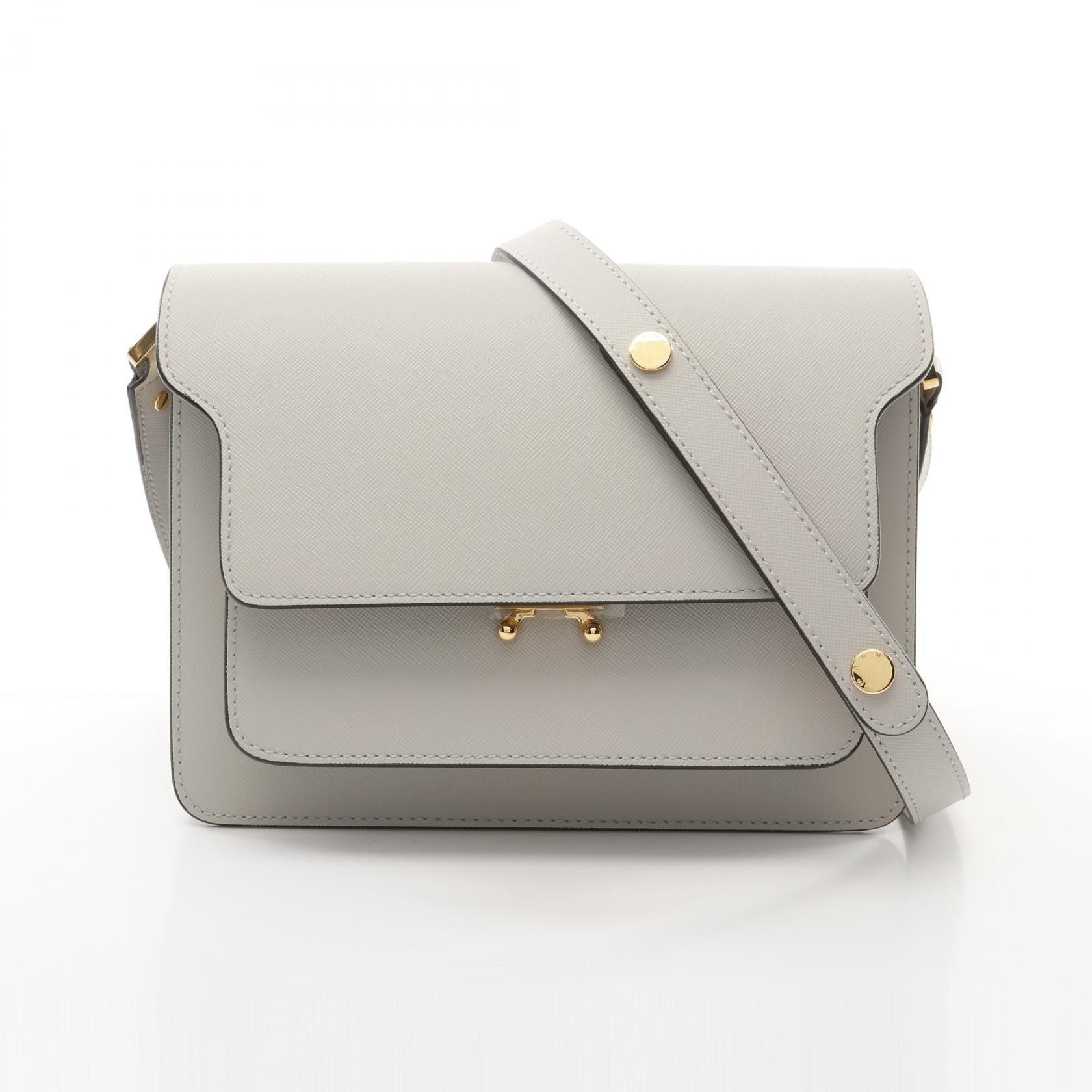 Marni Marni Trunk Bag Leather Shoulder Bag Leather Shoulder Bag Sbmpn09No1 in Grey, Women's