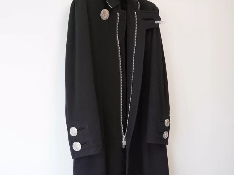 Yohji Yamamoto YohjiYamamoto2019AW large silver buckle zipper coat-2505 Size US M / EU 48-50 / 2 - 3 Thumbnail