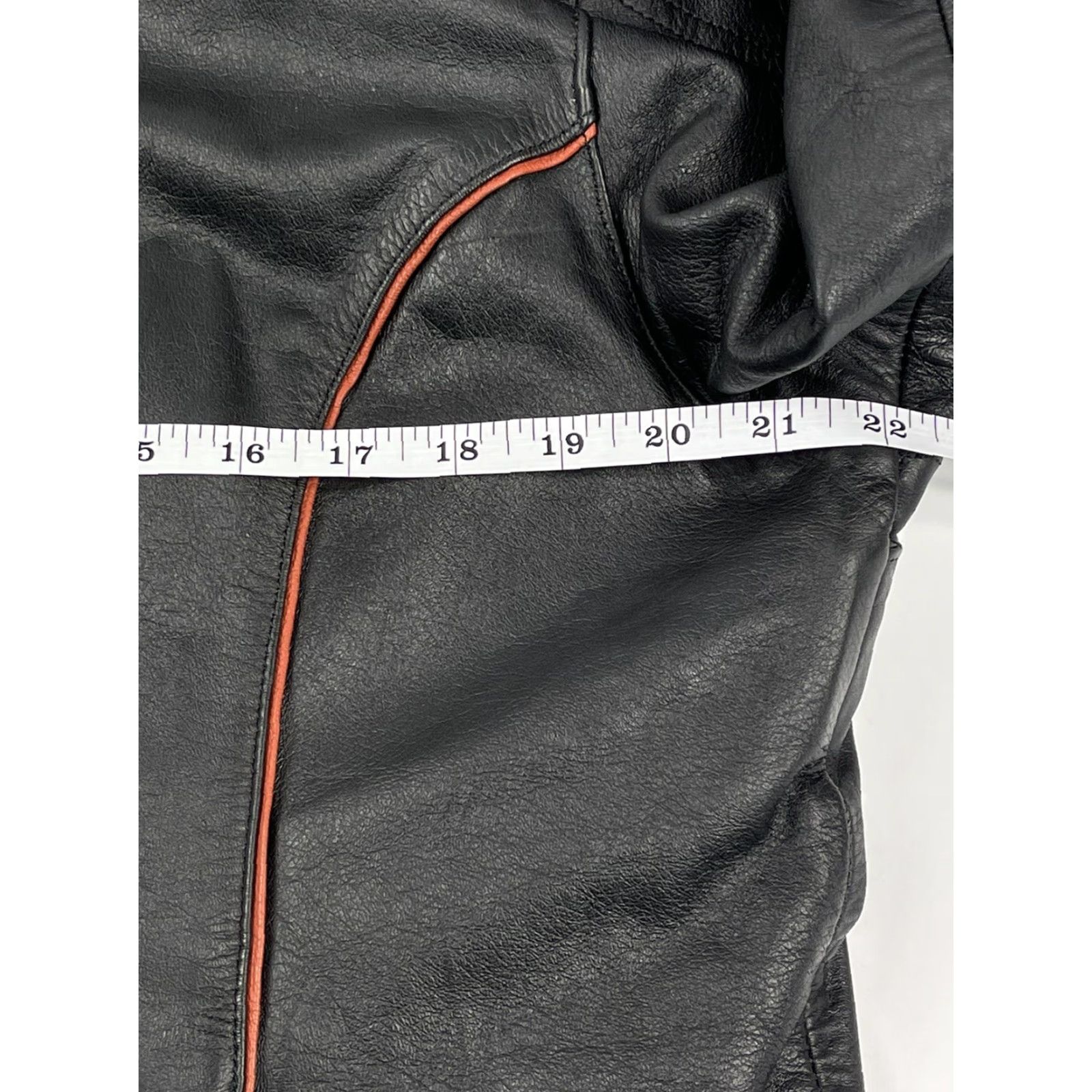 Harley Davidson VINTAGE Harley-Davidson Womens Jacket XL Leather 90s Classic Cruiser Embroidered Black Zip Pockets Inner Lining Polyester Wind-Resistant Size XL / US 12-14 / IT 48-50 - 7 Thumbnail