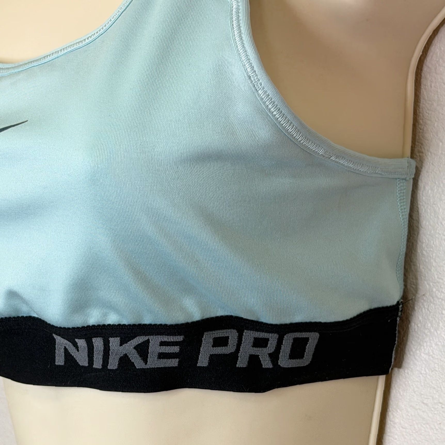 Nike Nike Pro Dri-Fit Sports Bra Clothing Women Medium Racerback Blue Nike Dri-FIT No Padding Size ONE SIZE - 2 Thumbnail