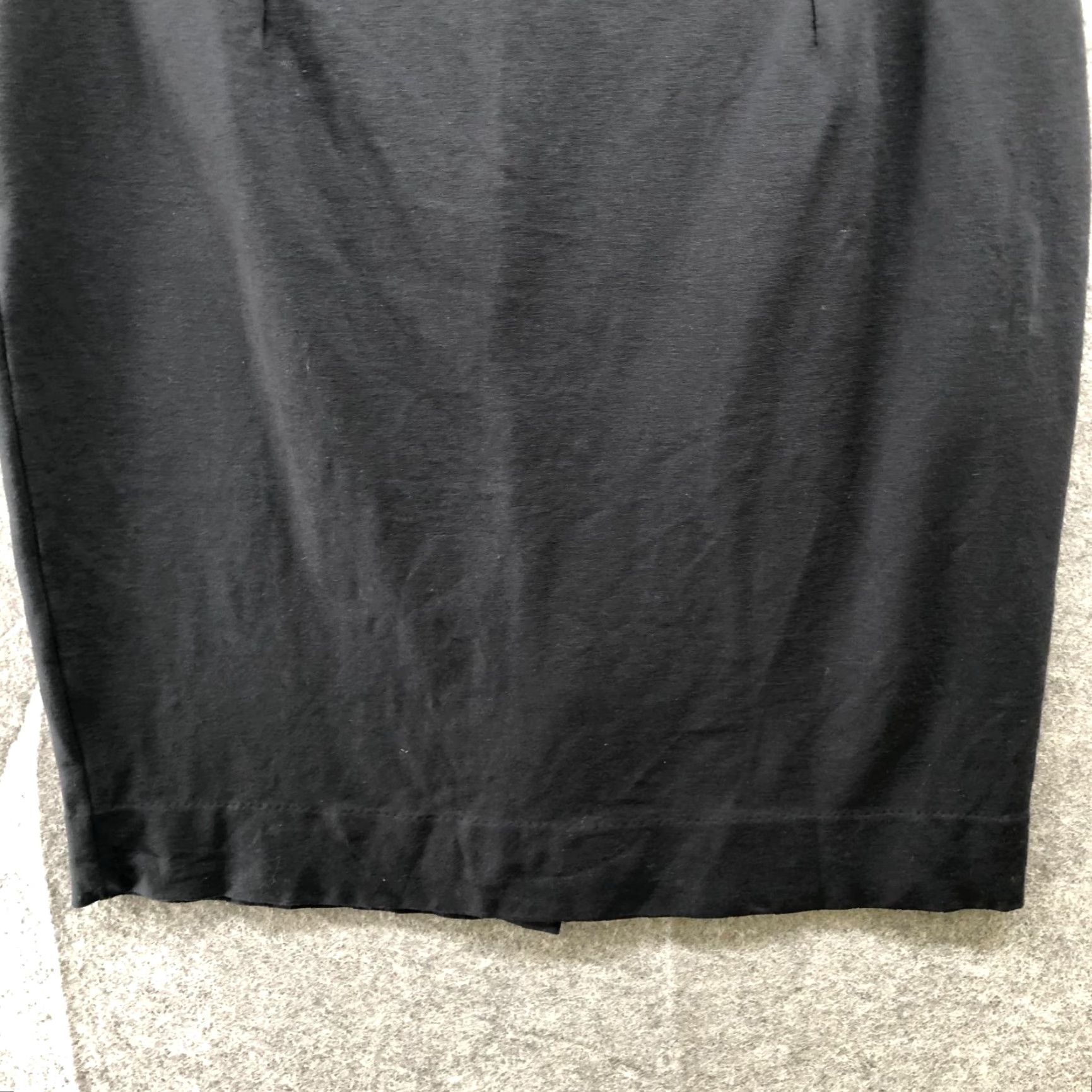 Lands' End VINTAGE Lands' End Womens Pencil Skirt Knitted Knee Length Black Stretch Back Slit Business Formal Workwear Size 32" / US 10 / IT 46 - 4 Thumbnail