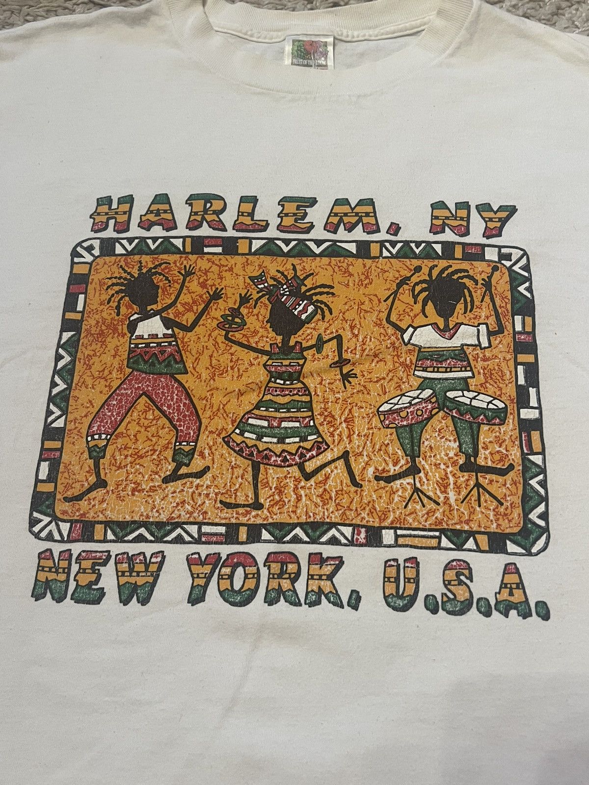 Vintage Vintage 90s Harlem New York Jamaican Dance T-Shirt Rare USA Size US XL / EU 56 / 4 - 2 Thumbnail