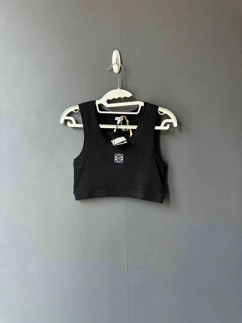 Loewe LOEWE Black embroidered vest Size M / US 6-8 / IT 42-44 - 1 Thumbnail