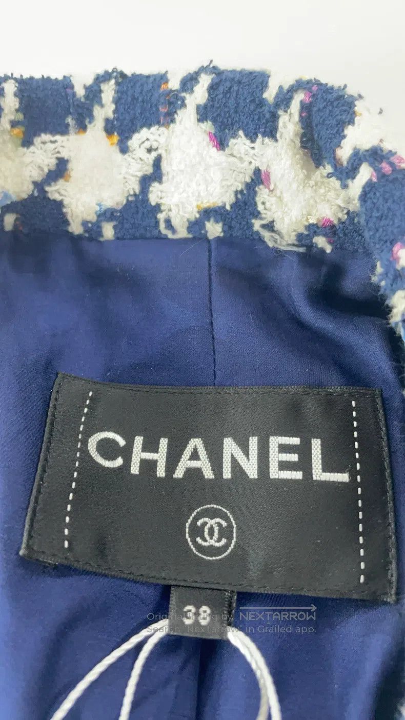 Chanel Chanel Blue and white bird check coat Size XS / US 0-2 / IT 36-38 - 3 Thumbnail