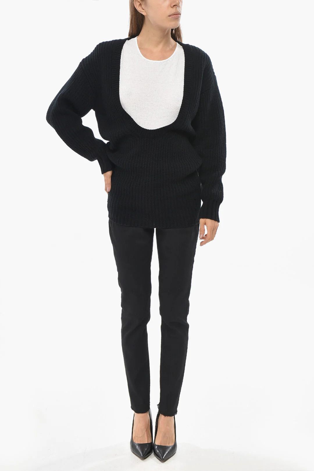 Valentino og1mm0426 Pure Cashmere Sweater in Black Size XS / US 0-2 / IT 36-38 - 4 Thumbnail