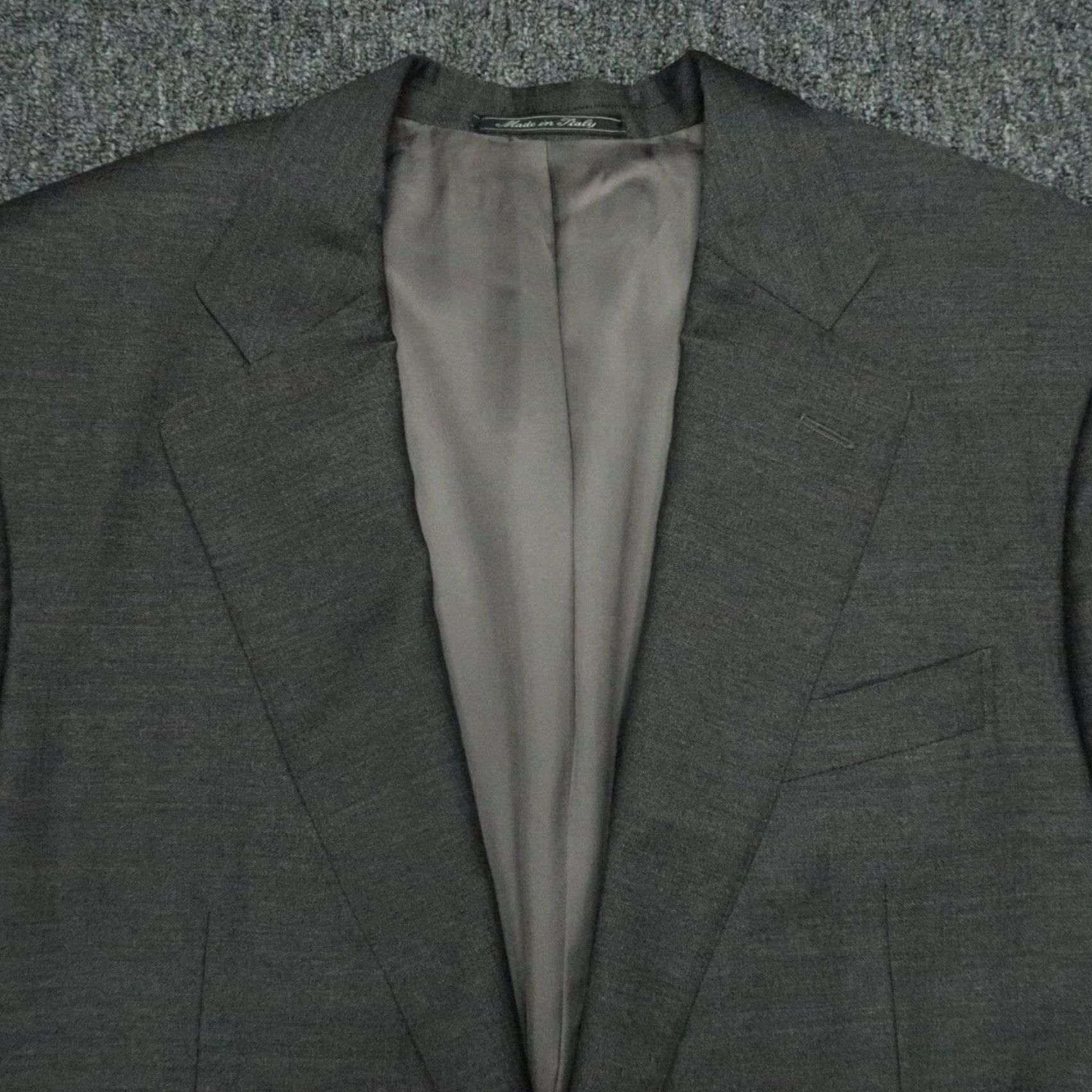Ermenegildo Zegna Ermenegildo Zegna Blazer 42L Mens Gray Worsted Super 120s Wool Suit Jacket Size 42R - 2 Thumbnail