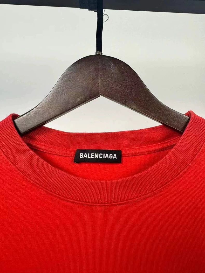 Balenciaga Balenciaga Red front and back logo short sleeve Size US M / EU 48-50 / 2 - 3 Thumbnail