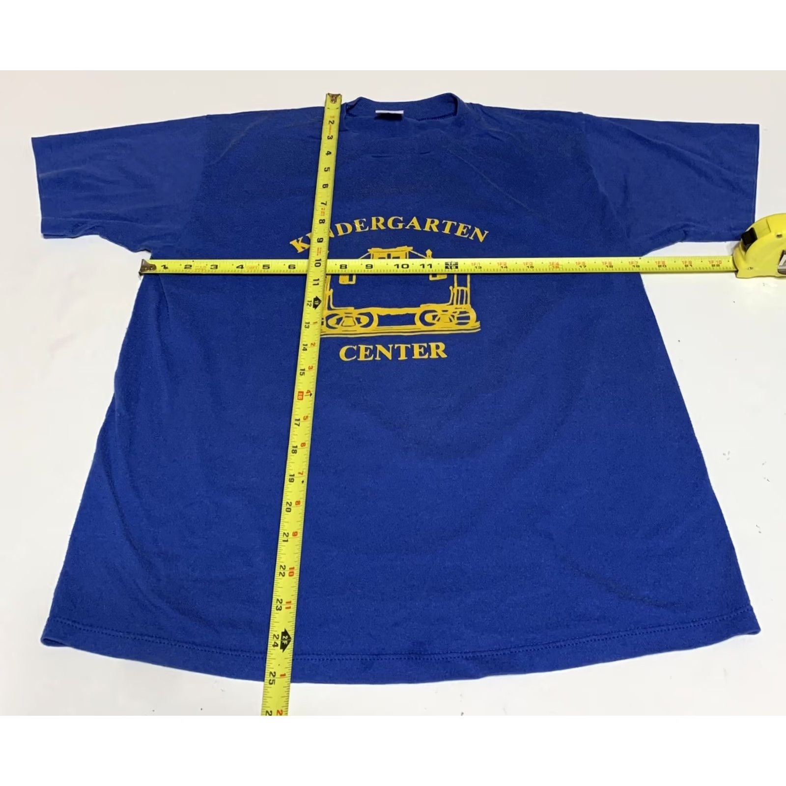 Jerzees VINTAGE Kindergarten Center T Shirt Blue Single Stitch Mens L/M Jerzees Graphic Tee 1990s Short Sleeve Cotton Blend Mens Size US M / EU 48-50 / 2 - 4 Thumbnail