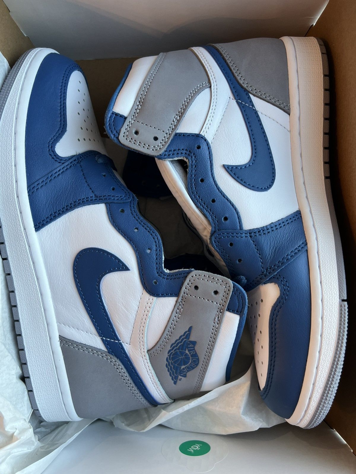Jordan Brand × Nike Nike Air Jordan 1 High Retro OG True Blue Sz 9.5 DZ5485-410 Size US 9.5 / EU 42-43 - 10 Thumbnail