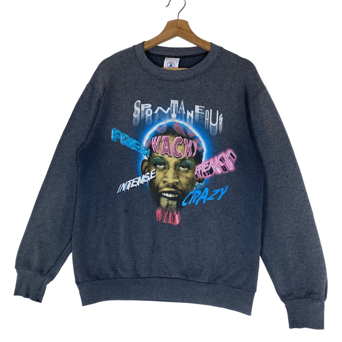 Vintage ✨Very Rare 90's iconic crazy face Denis Rodman sweatshirt Size US M / EU 48-50 / 2 - 4 Thumbnail