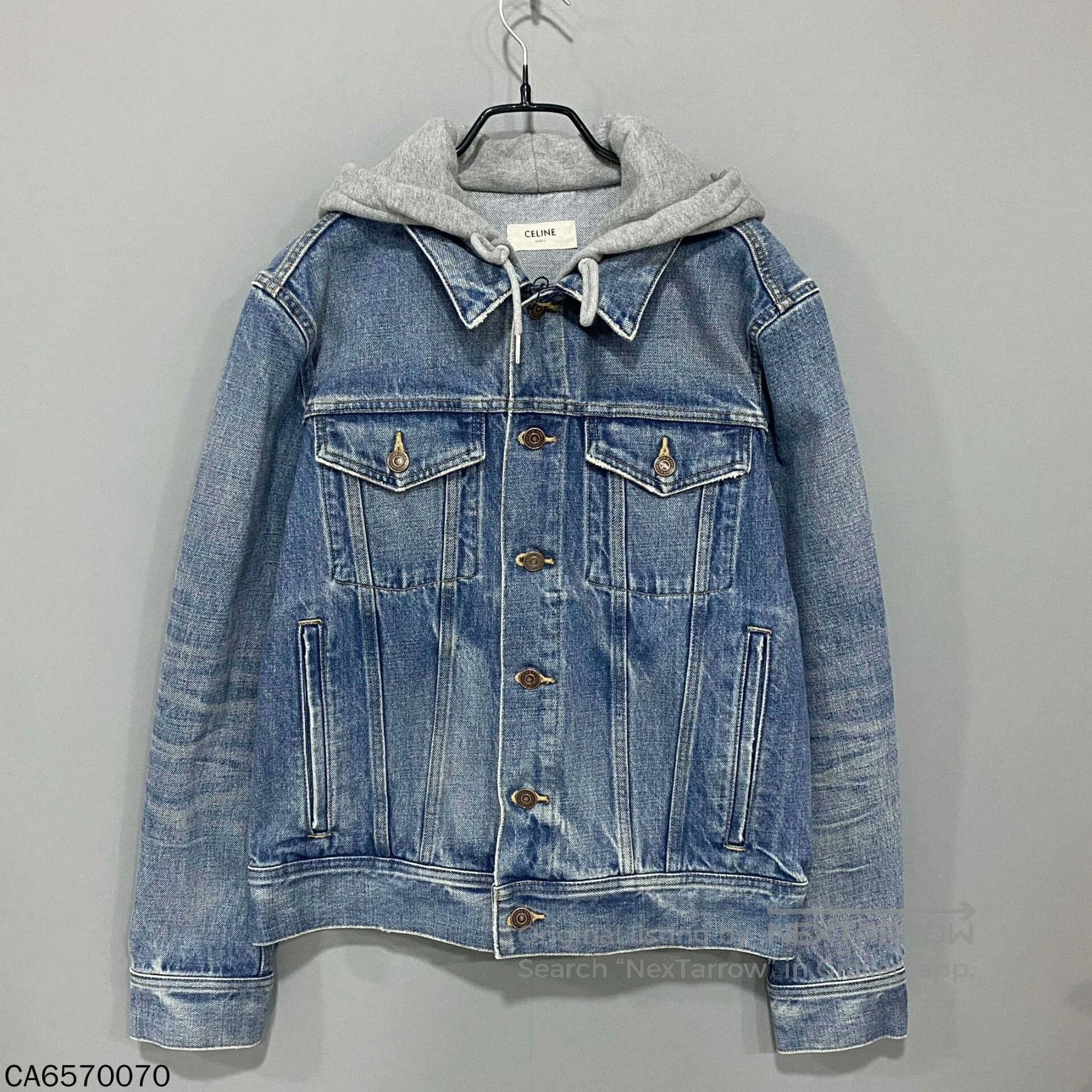 Celine Hooded Logo Denim Jacket Celine. Size XS / US 0-2 / IT 36-38 - 1 Thumbnail