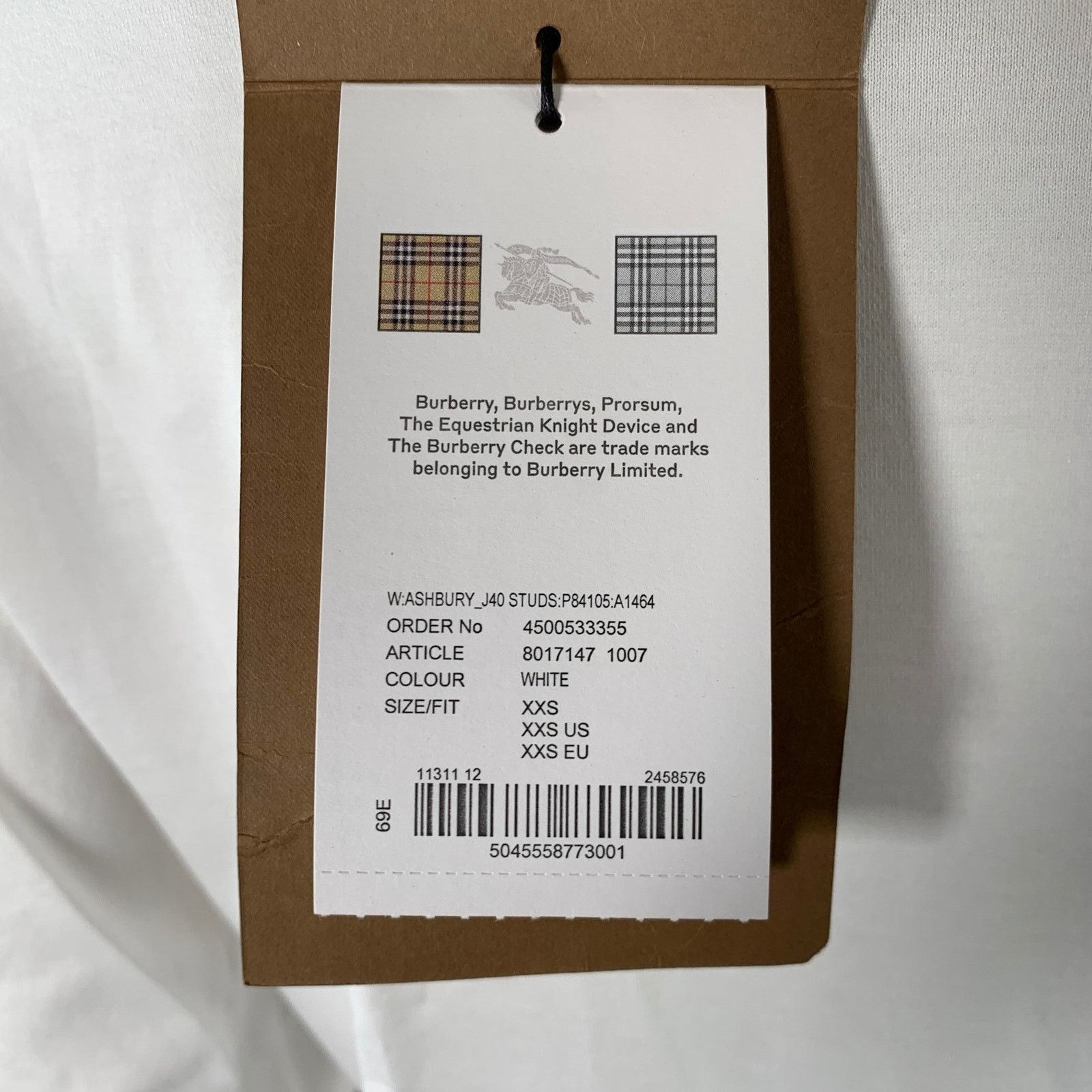 Burberry BURBERRY White Silver Cotton Studded Cutout Pullover Size XXS / US 00 / IT 34 - 5 Thumbnail
