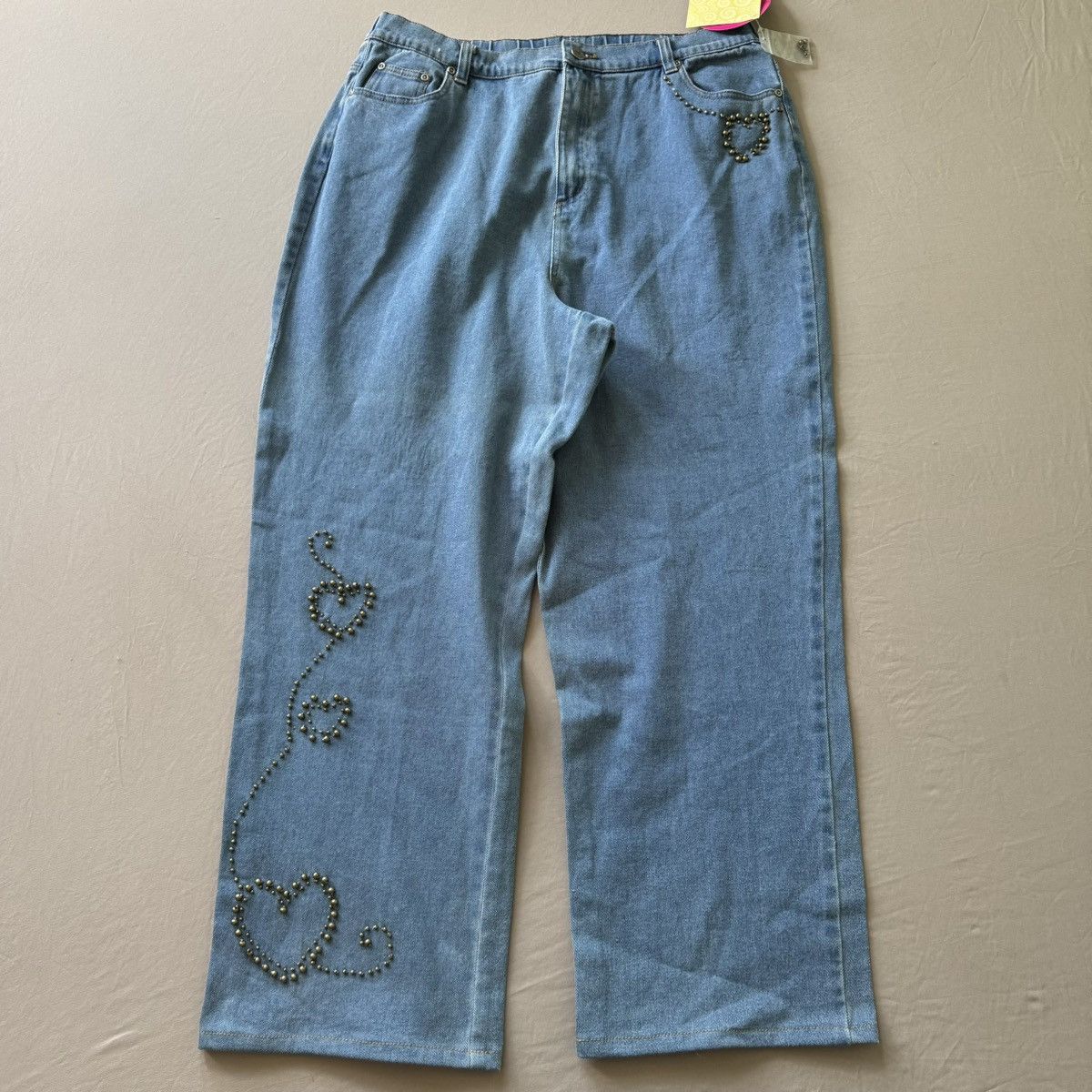 Quacker Factory Vintage Quacker Factory Heart Embellished jeans Size 34" / US 12 / IT 48 - 1 Thumbnail