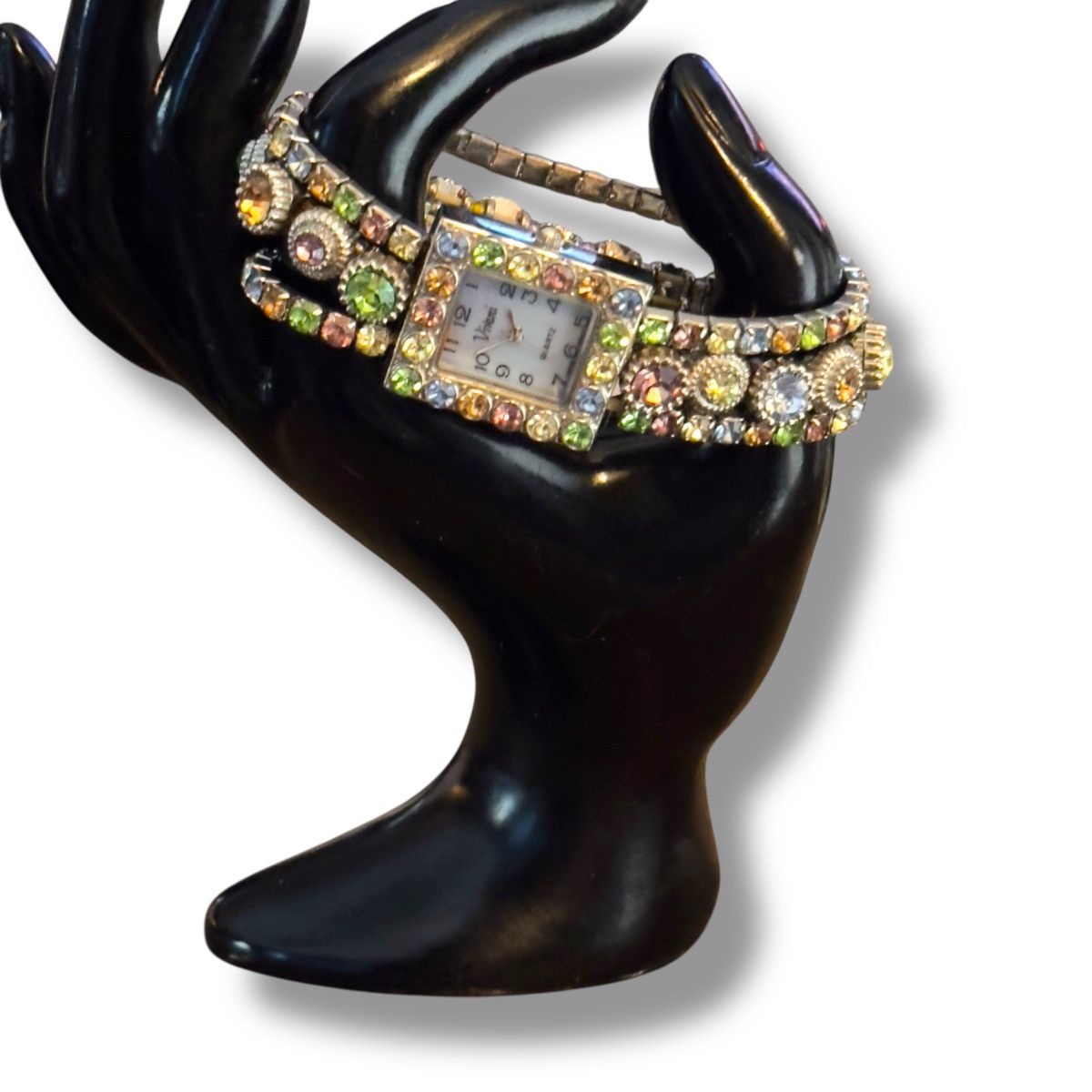 Other Vivani silver tone multi strand multicolor rhinestone watch Size ONE SIZE - 2 Thumbnail