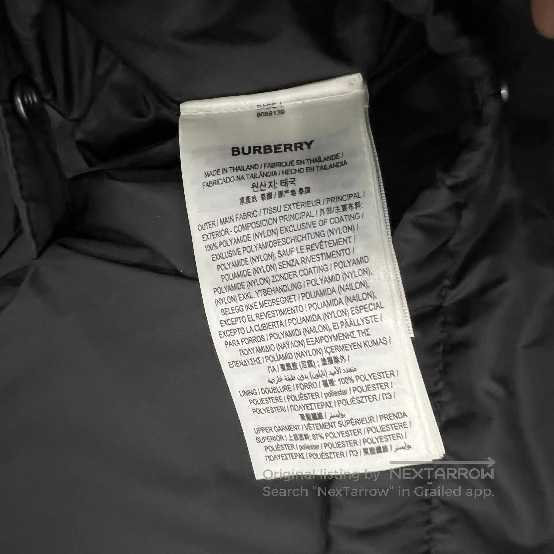Burberry BURBERRY Wool check pattern hat; down jacket with detachab Size US M / EU 48-50 / 2 - 9 Thumbnail