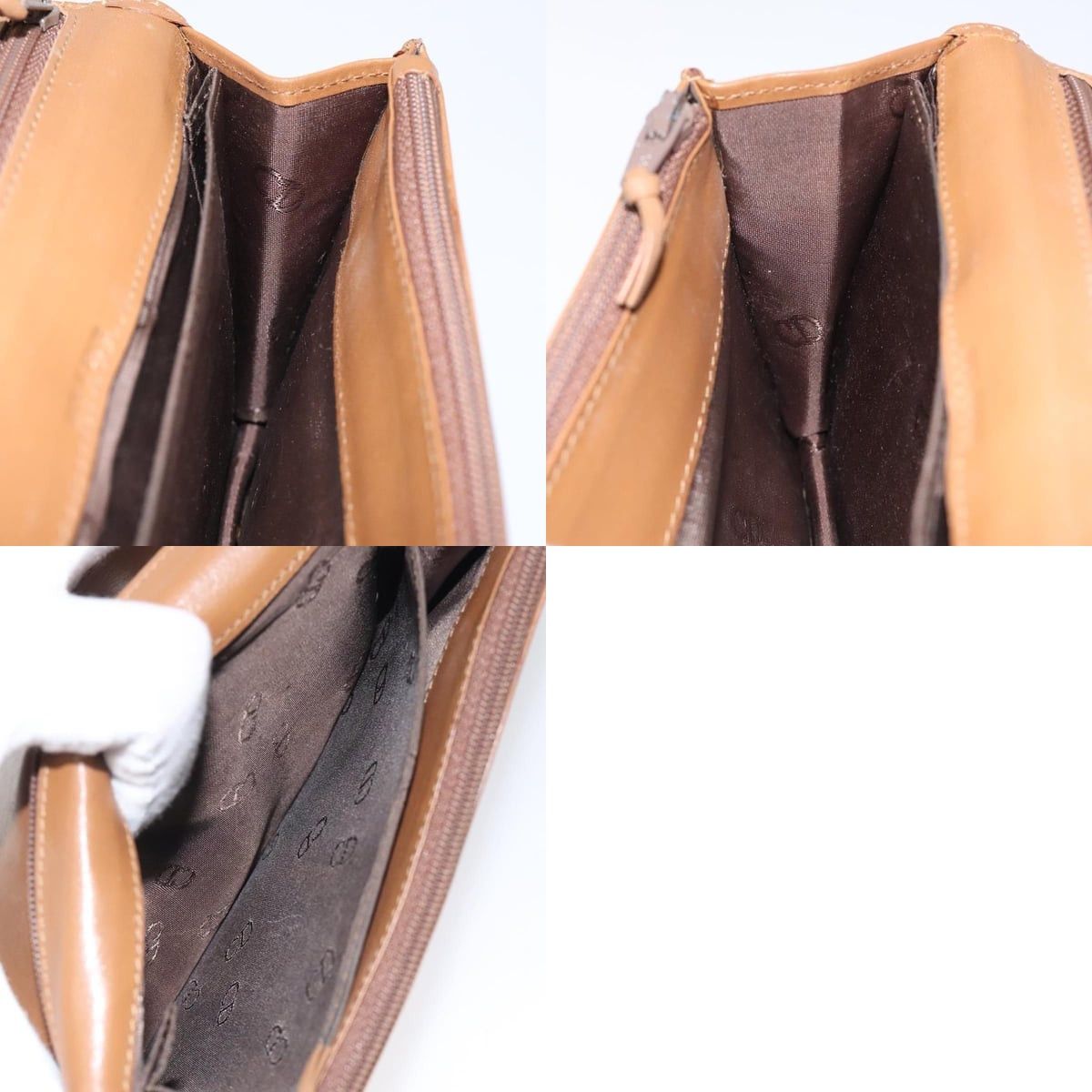 Dior DIOR Hand Bag Leather Brown Gold Size ONE SIZE - 12 Thumbnail