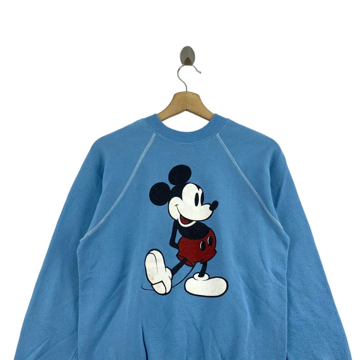 Disney Vintage 80s Vintage MICKEY MOUSE Disney Cartoon Print Blue Size US M / EU 48-50 / 2 - 2 Thumbnail