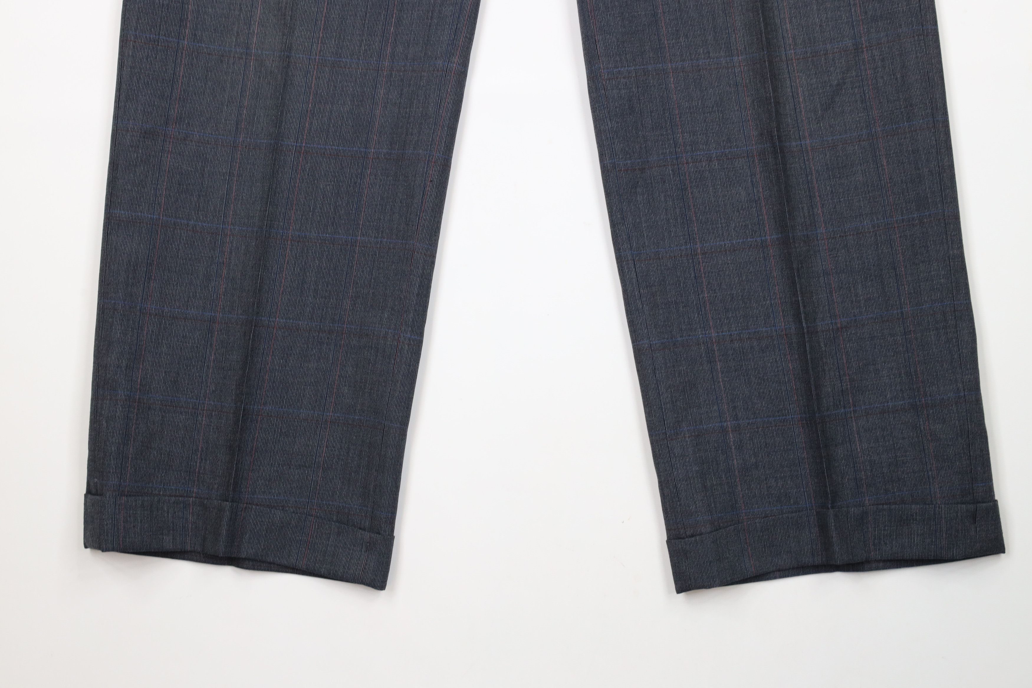 Vintage Vintage 70s Streetwear Cuffed Wide Leg Chino Pants Plaid Size US 34 / EU 50 - 4 Thumbnail