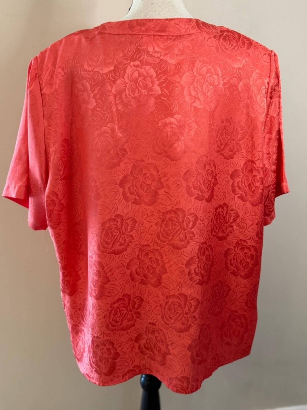 Other Woman Essentials by Worthington vintage floral silky top 24W Size 4XL / US 24-26 - 4 Thumbnail