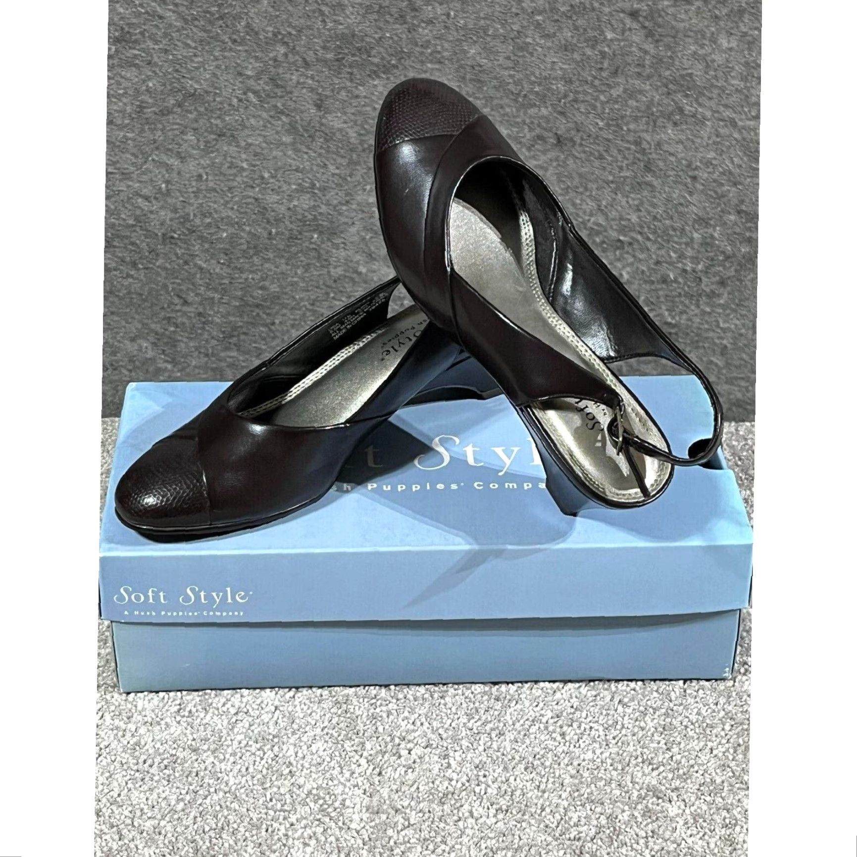 Hush Puppies Hush Puppies Vintage 90s Y2K Chunky Block Heels Slingback Buckle Women's Sz 6.5 M Brown Shoes Size US 5 / IT 35 - 2 Thumbnail