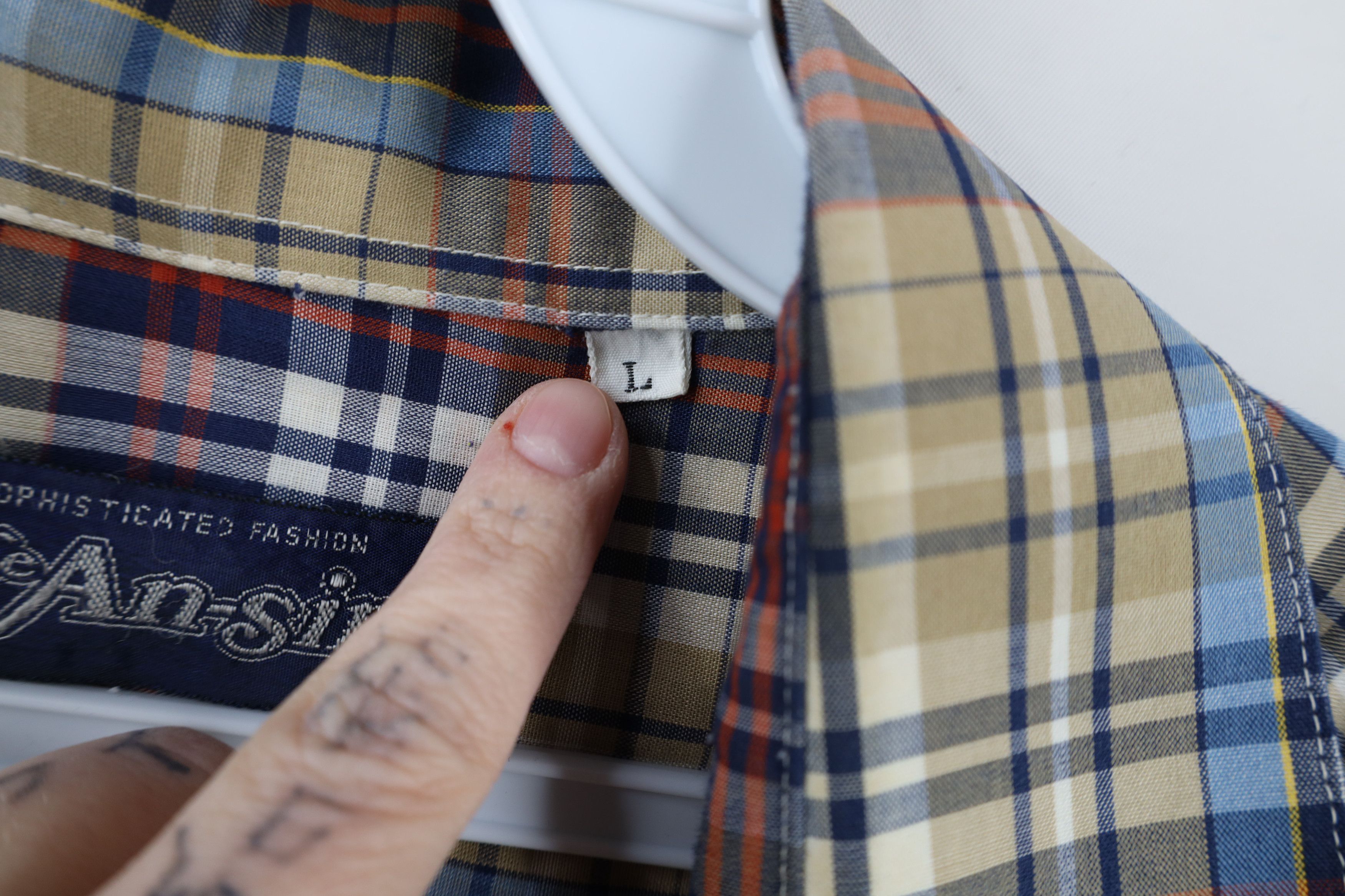 Vintage Vintage 70s Rockabilly Cowboy Collared Button Shirt Plaid Size US L / EU 52-54 / 3 - 12 Thumbnail