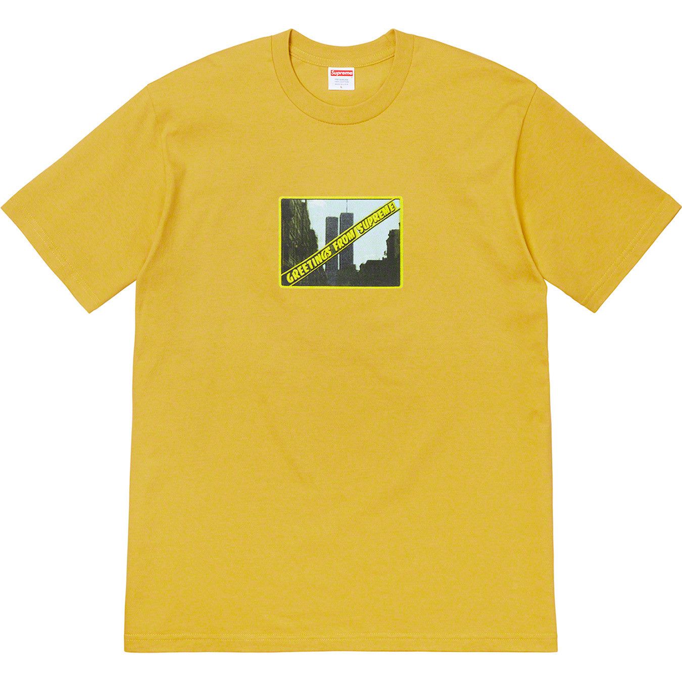 Supreme Greetings Tee Acid Yellow Large