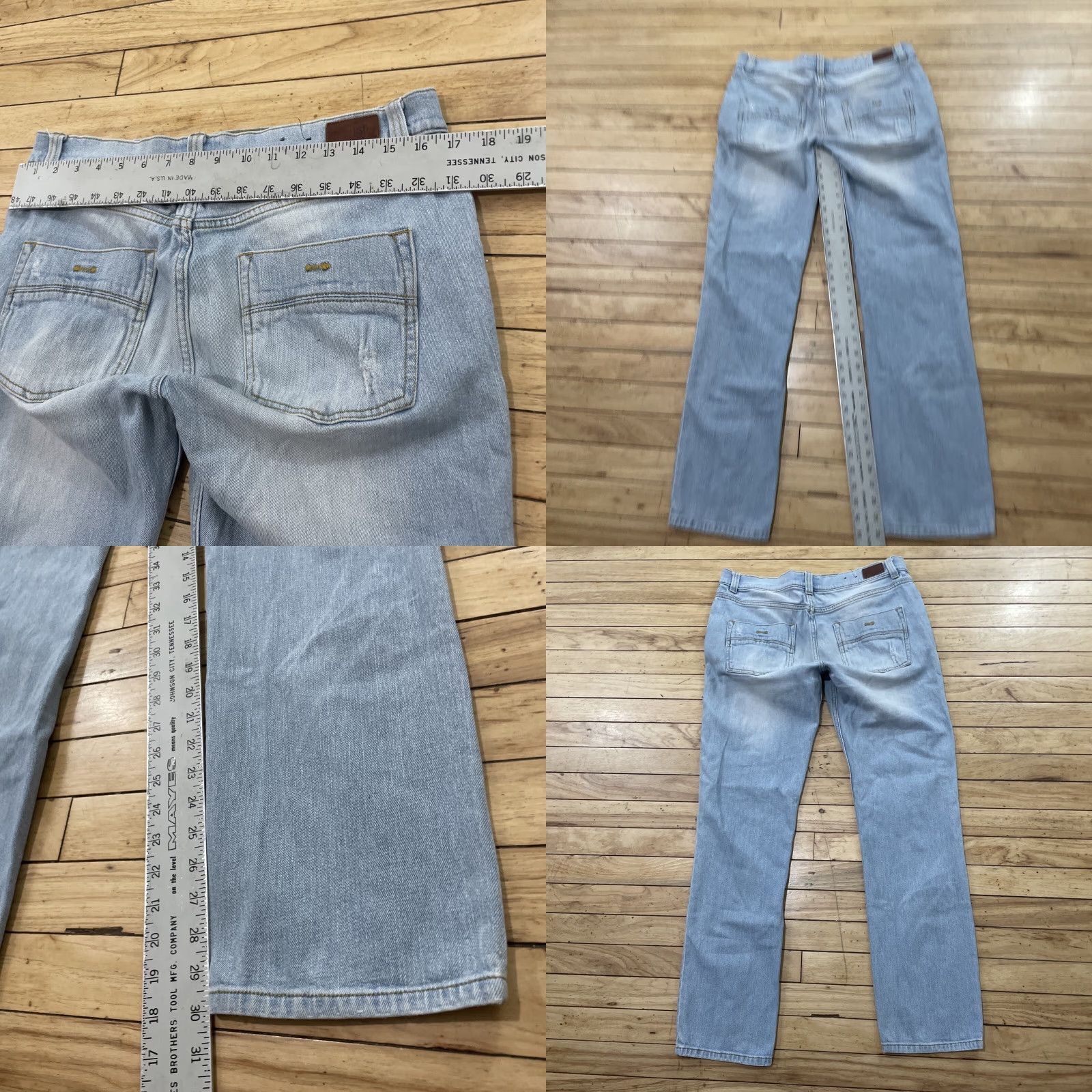 Rsq RSQ Jeans Men 32x32 London Skinny Light Blue Denim Distressed 5-Pocket 32 Inseam Slim Straight"} Size US 32 / EU 48 - 8 Thumbnail