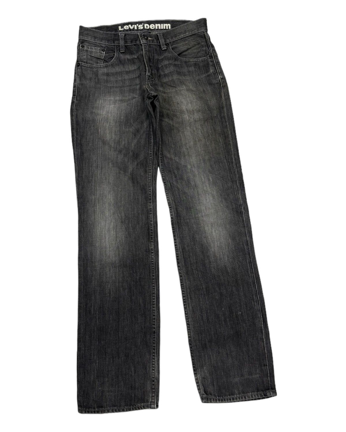 Levi's Vintage Levis 502 Black Straight Cut Distressed Denim Jeans Size US 30 / EU 46 - 3 Thumbnail