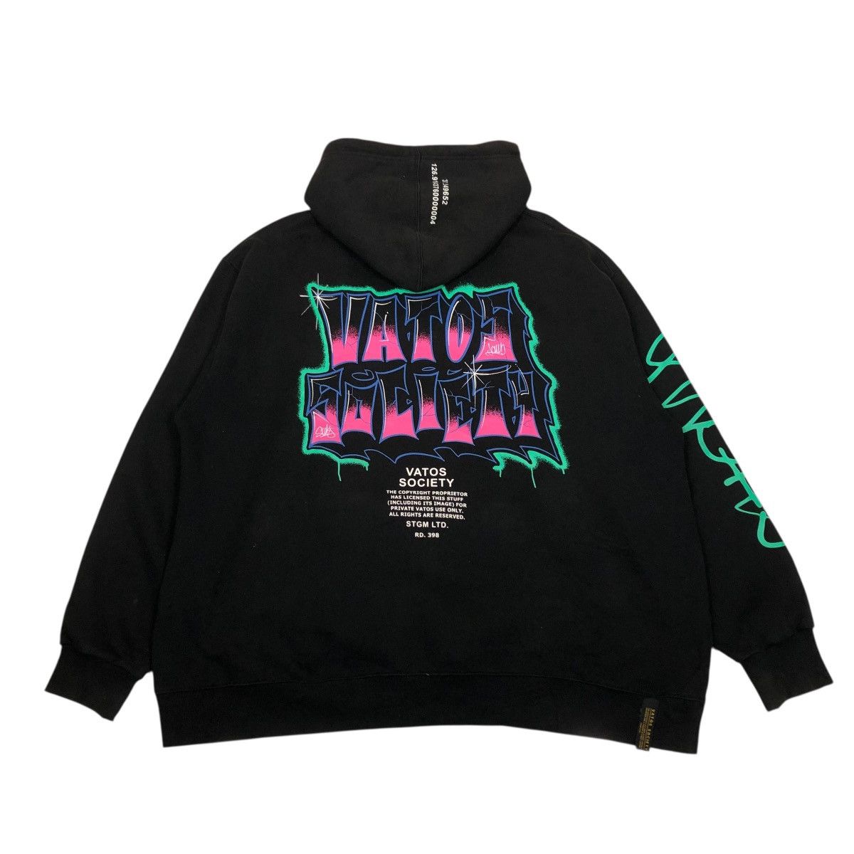 🔥HOODIE PULL OVER STIGMA VATOS SOCIETY PUNK DESIGN BIG LOGO