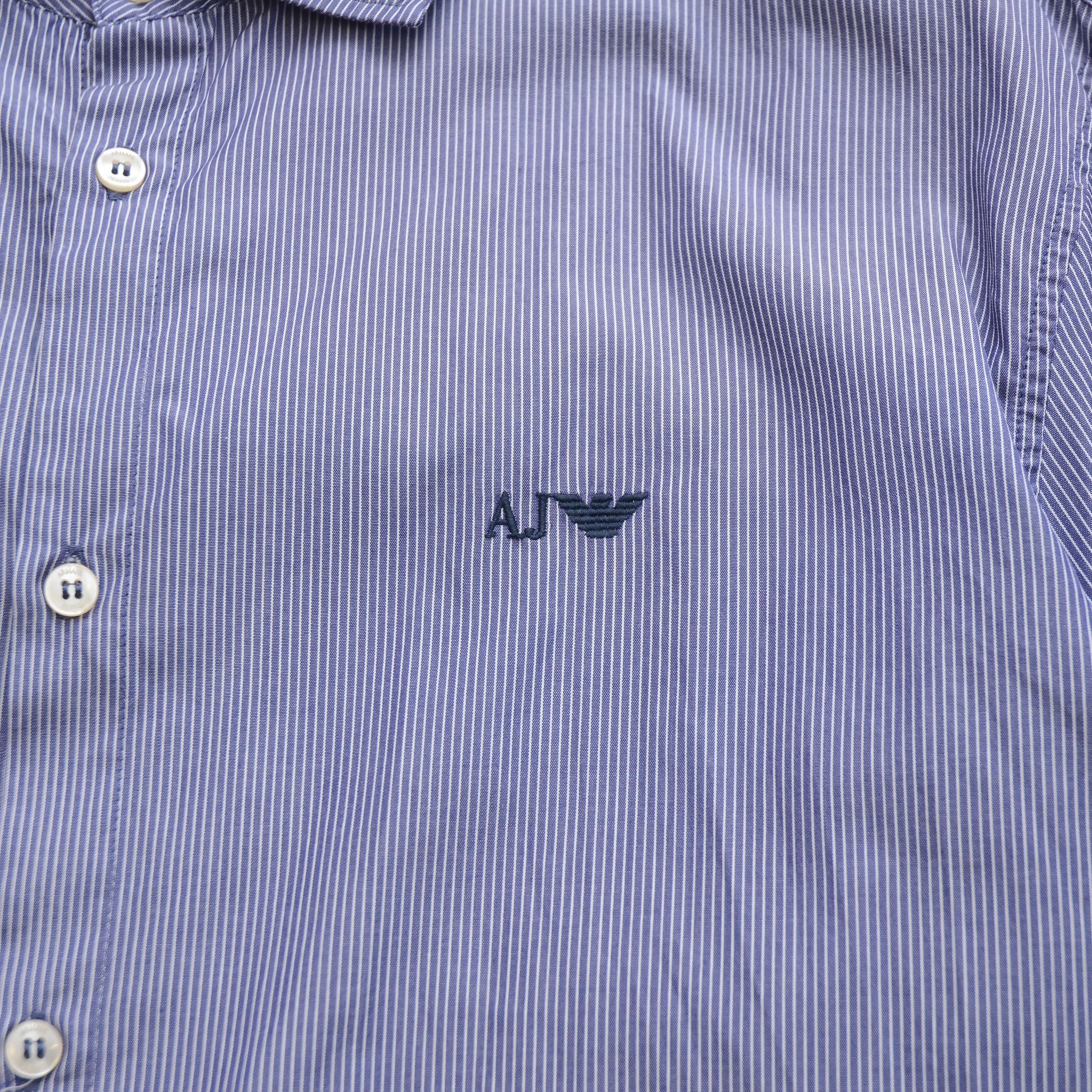 Armani Y2K Armani Jeans Striped Cotton Shirt XL–XXL Logo Casual Size US XL / EU 56 / 4 - 6 Thumbnail