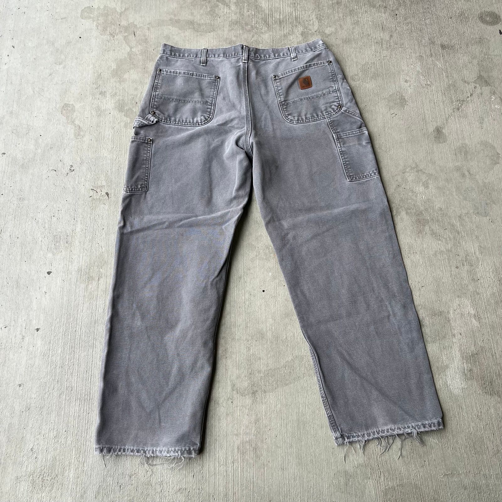 Carhartt × Vintage Carhartt faded gray double knee work wear carpenter pants Size US 35 - 5 Thumbnail