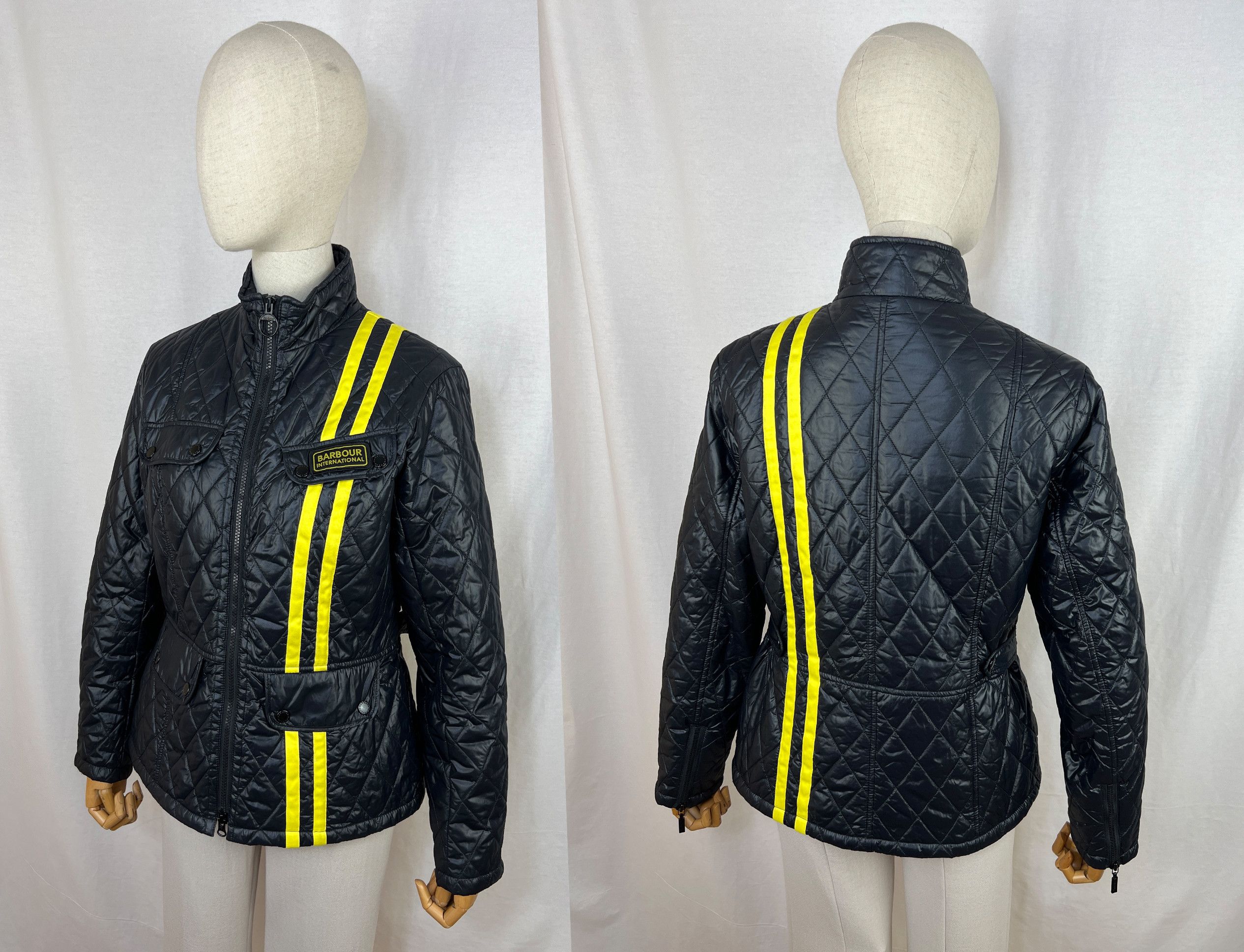 Barbour Barbour International Glazed GB National Quilted Jacket Size M / US 6-8 / IT 42-44 - 3 Thumbnail