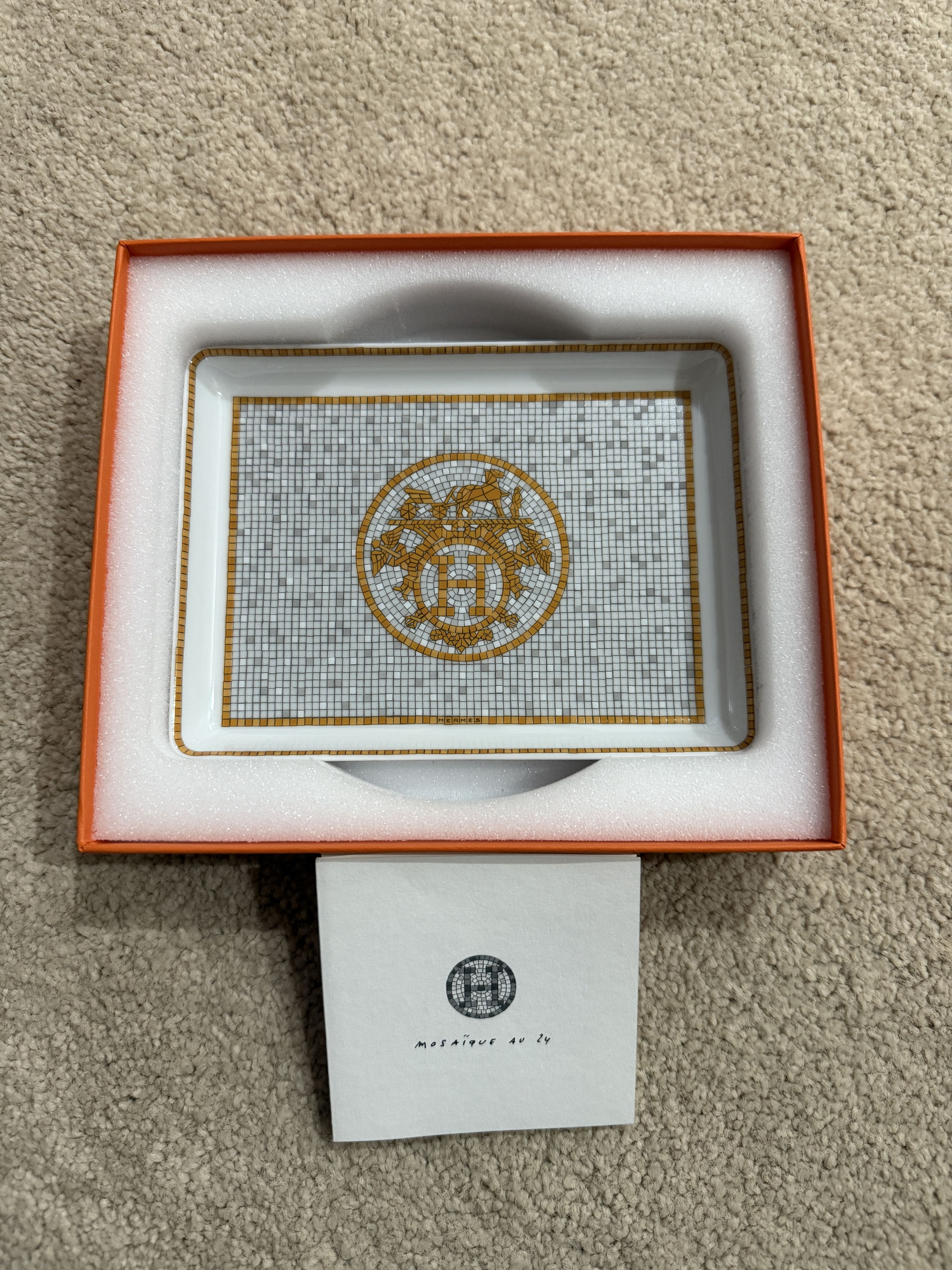 Hermes New Hermès Mosaique au 24 gold tray - small model Size ONE SIZE - 1 Thumbnail