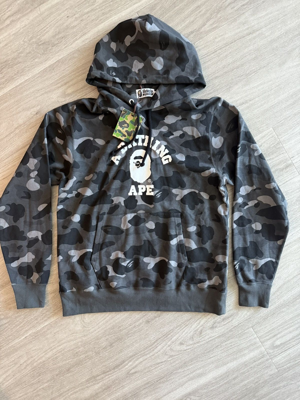 Bape Bape Black Camo College Pullover Hoodie Size US XL / EU 56 / 4 - 1 Thumbnail