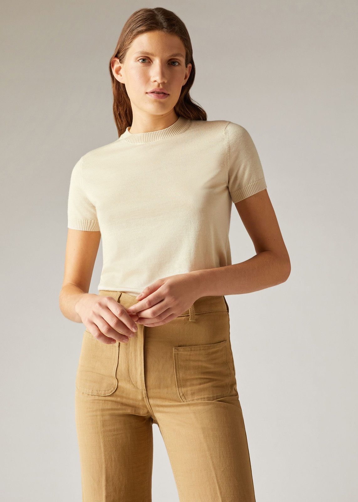 o1srvl11e0424 T- Shirt in Medium Brown