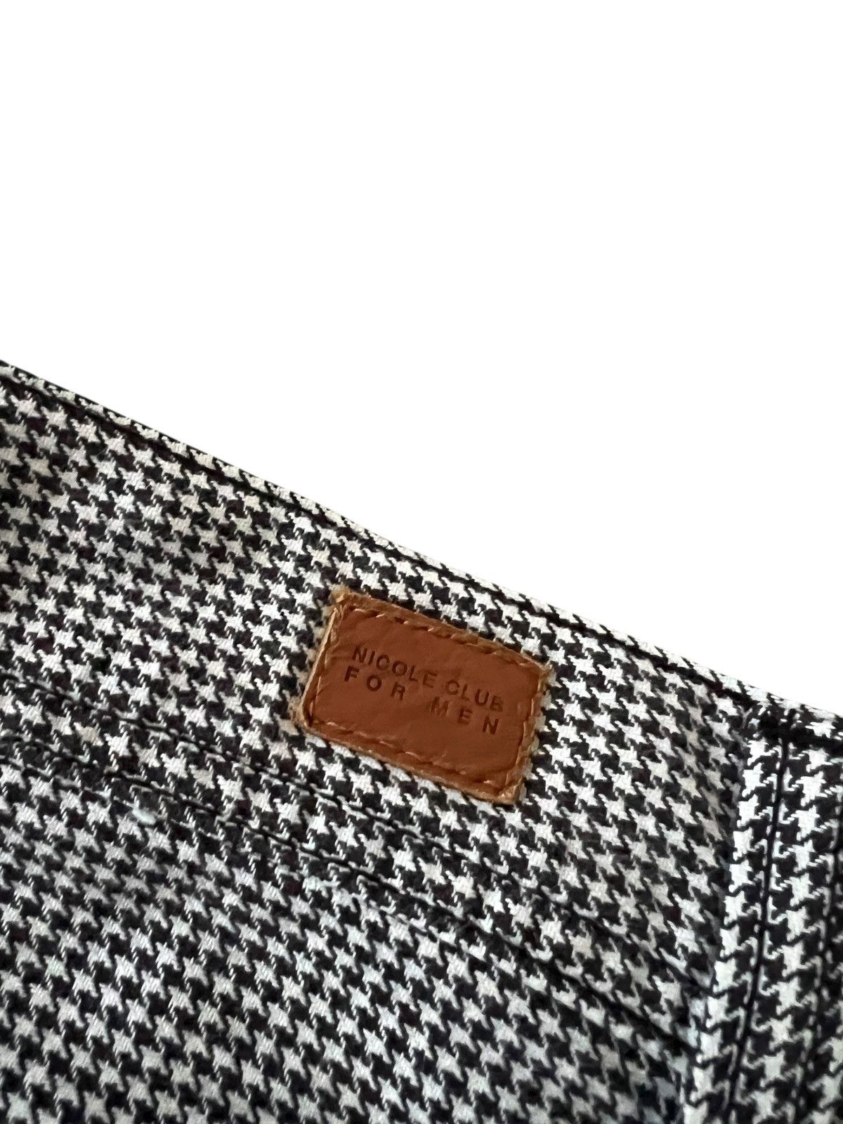 Nicole Club Nicole Club For Men Houndstooth Flare Cargo Pants Size US 35 - 9 Thumbnail