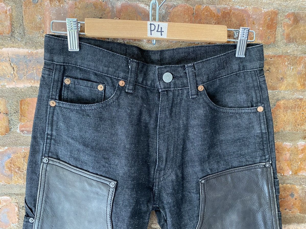 Isamu Katayama Backlash 2000s Tokyo Jeans Leather Double knee carpenter pants Size US 28 / EU 44 - 3 Thumbnail