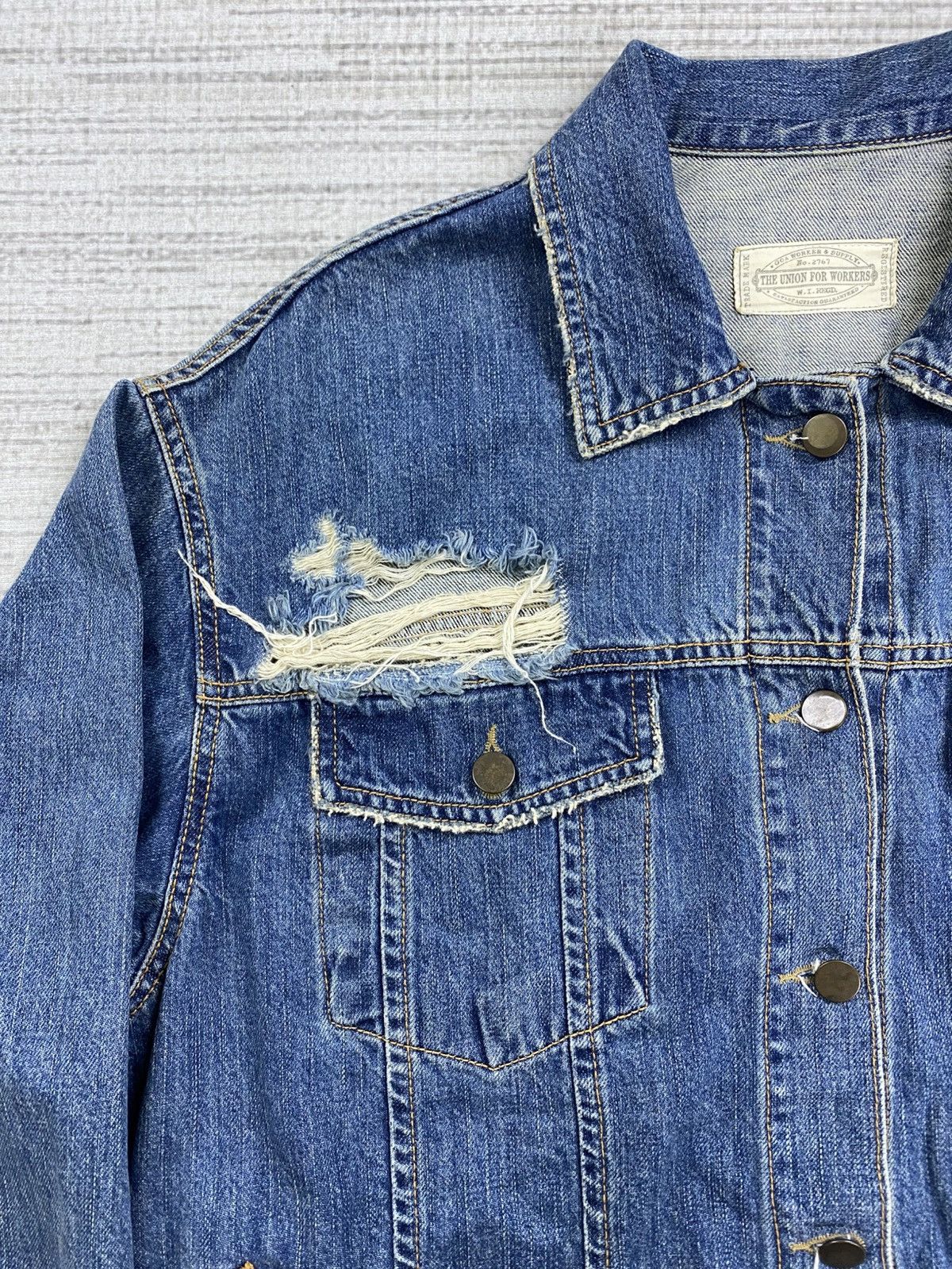 GOA 🔥🔥 GOA Company Ripped Style Rare Denim Jacket Size US M / EU 48-50 / 2 - 9 Thumbnail
