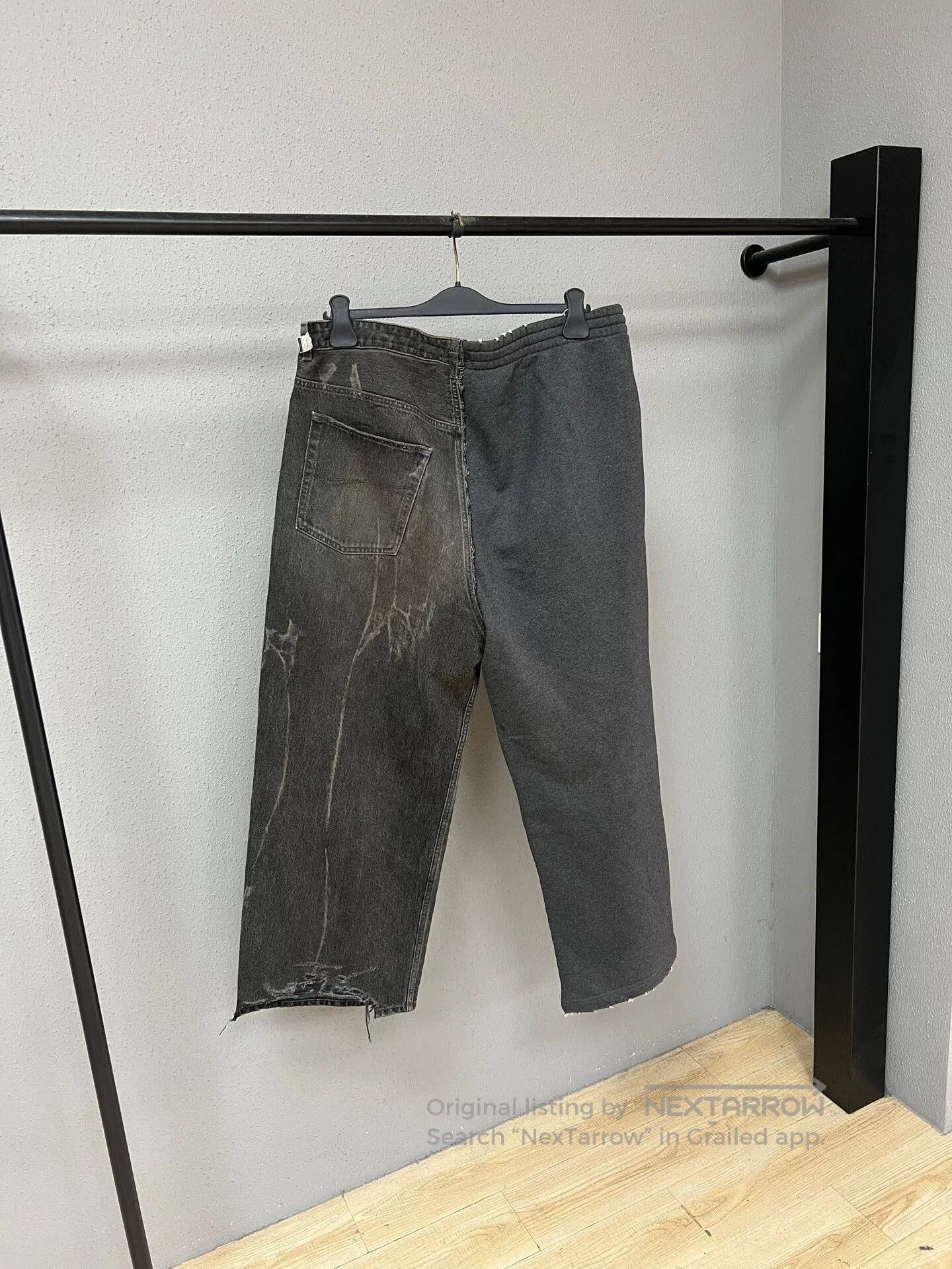 Balenciaga Balenciaga Sweatpants Patchwork Jeans. Size 30" / US 8 / IT 44 - 2 Thumbnail